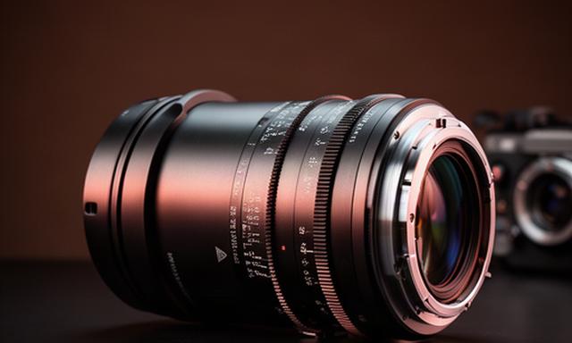 Obiettivo cine 35 millimetri con attacco PL fotografato in studio